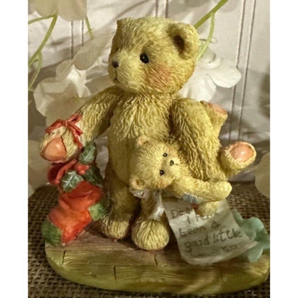 Vintage Cherished Teddies "Dear Santa" Christmas Figurine Decor Jacob